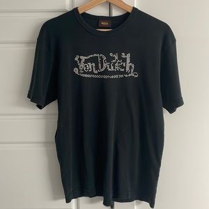 COPY - Glitter Original tag Von Dutch t-shirt black